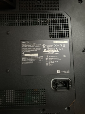 1297243-4 Sony PVM-A250 ASUS VE247H