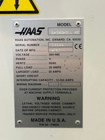 1304564-18 CNC Flerop, HAAS Mini Mill HE, 2002