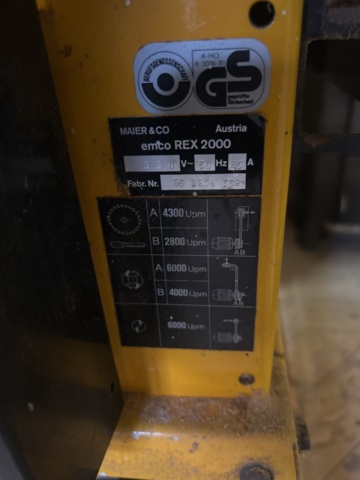 1135807-3 Planer EMCO-Rex 2000. No reserve price!