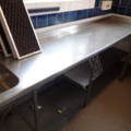1031612-2 Stainless steel bench with drawers