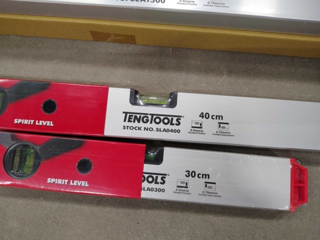 1352807-2 Spirit levels, 4 pcs -  300mm, 400mm, 1500mm, 1800mm, aluminum, 2 spirit levels