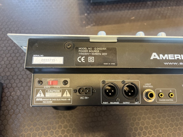 1290189-5 Preamp mixer - American Audio Q-2422/SX