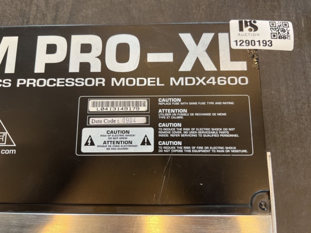 1290193-4 Sound processor - Behringer Multicom Pro-XL MDX4600