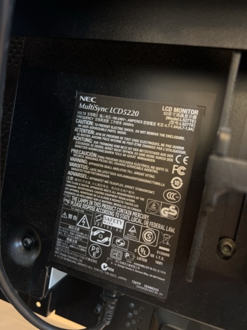 1290246-4 Monitors with floor stand 2 pcs - NEC Multisync LCD5220