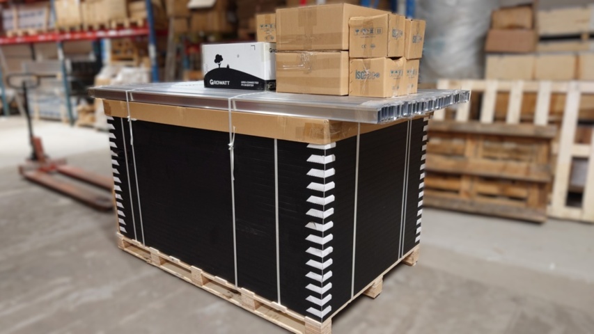 1353857-6 Solar cell package 10.12 kW Growatt hybrid inverter, Austa 440 W & Mounting system