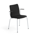 1353342-1 Conference chair OTTAWA With armrests, leg stand, fabric, black, grey