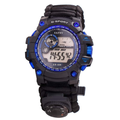 1354165-4 3 survival watches Compass, Whistle and Thermometer - Free shipping
