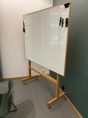 1354747-1 Whiteboard with wooden stand - Lintex