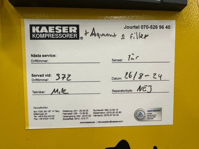 1324869-4 Skruvkompressor Kaeser Aircenter SM13 -2021