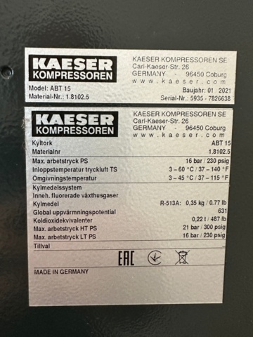 1324869-14 Skruvkompressor Kaeser Aircenter SM13 -2021