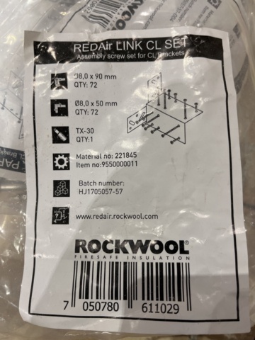 1349139-4 Pallet with profiles - Rockwool RedAir LINK CL profiles - Approx. 288 pcs