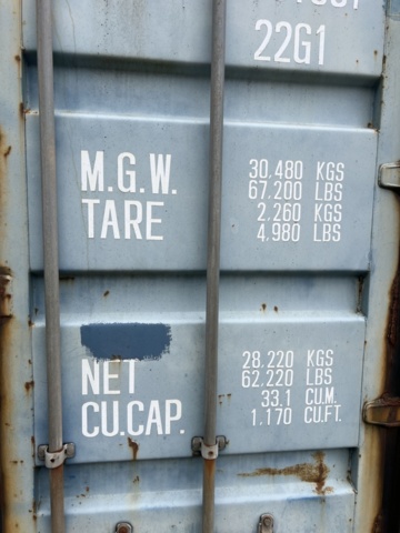 1334135-3 Container 20 feet - CTXU 291087 -1999