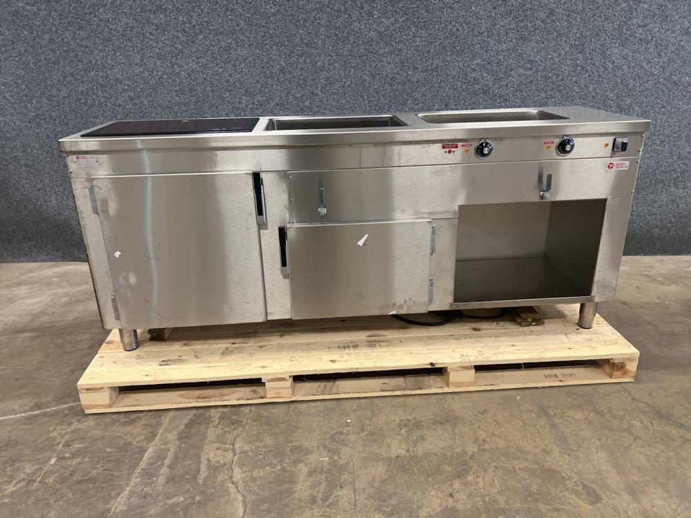1357792-1 Bänk med värmehäll, diskho & värmeskåp, Gastro 1199