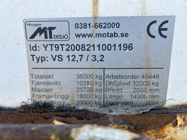 1356202-6 Visor trailer Kilafors 4-axle 2009