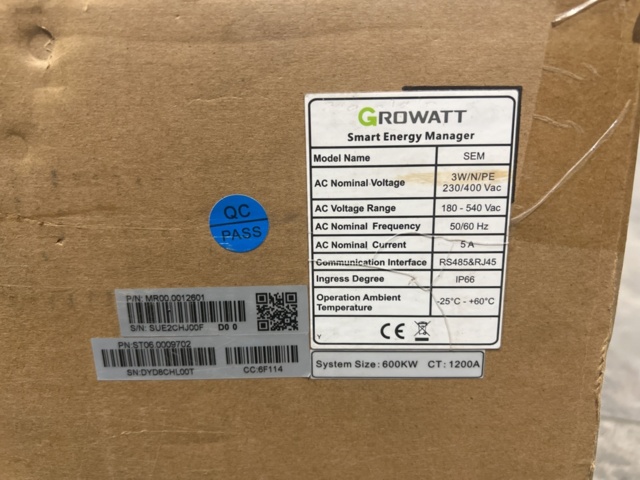 1358100-3 Energy meter - Growatt Smart Energy Manager SEM – 600 kW (IP66)