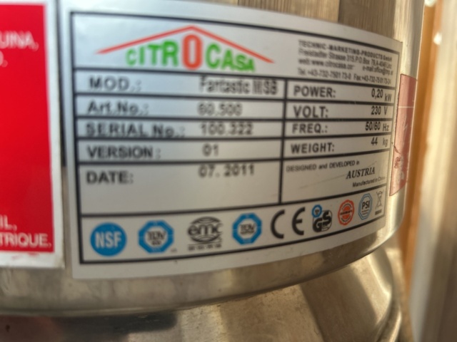 1297271-6 Citrocasa Fantastic M/S juicer