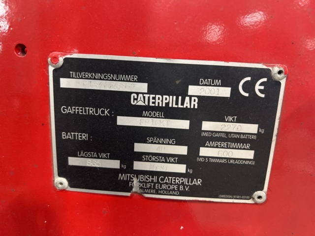 1359795-12 Counterbalance forklift Caterpillar EP16KT (repair item)