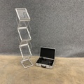 1360807-3 Brochure stand INTRO 6 compartments, portable, chrome