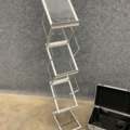 1360807-4 Brochure stand INTRO 6 compartments, portable, chrome
