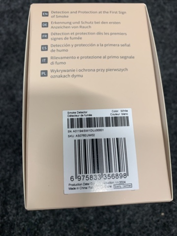 1338721-3 Smoke detector Aqara SD-S01D