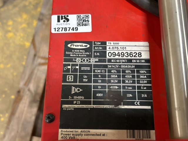 1278749-6 Welder Fronius TS 5000C