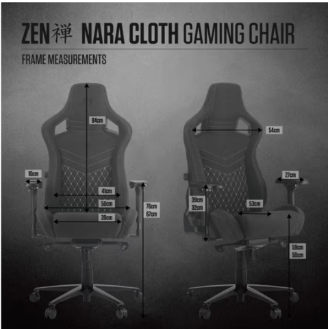 1359700-3 Gaming chair - Zen Nara, black