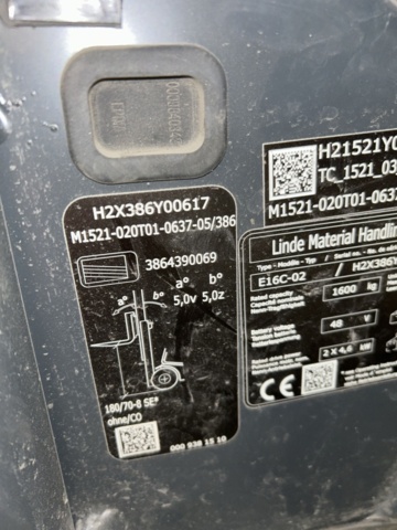 1286498-42 Motviktstruck - Linde E16-02 EVO -2021