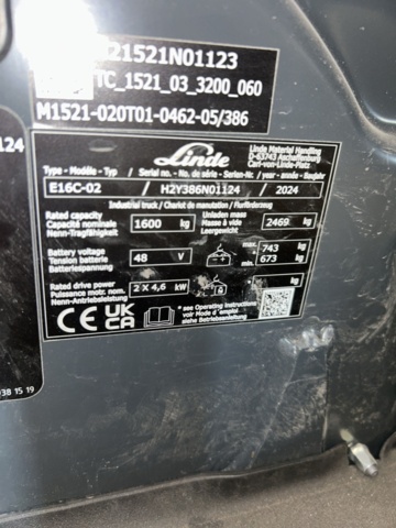 1286499-42 Motviktstruck - Linde E16-02 EVO 2024