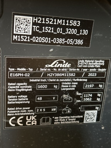 1286501-33 Motviktstruck - Linde E16 PH-02 -2023