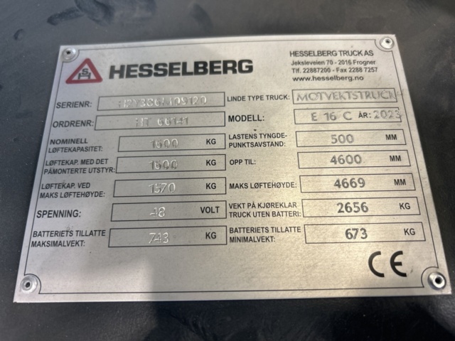 1332736-34 Linde E16 C-02 EVO -2023