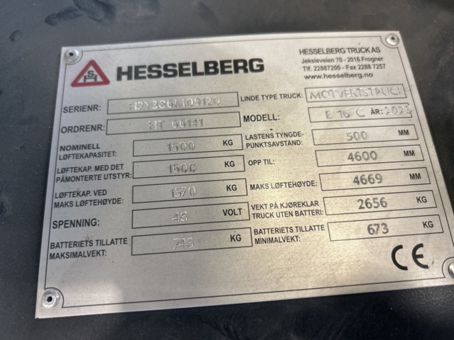 1332736-35 Linde E16 C-02 EVO -2023