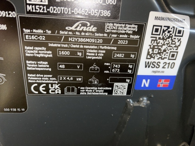 1332736-38 Linde E16 C-02 EVO -2023