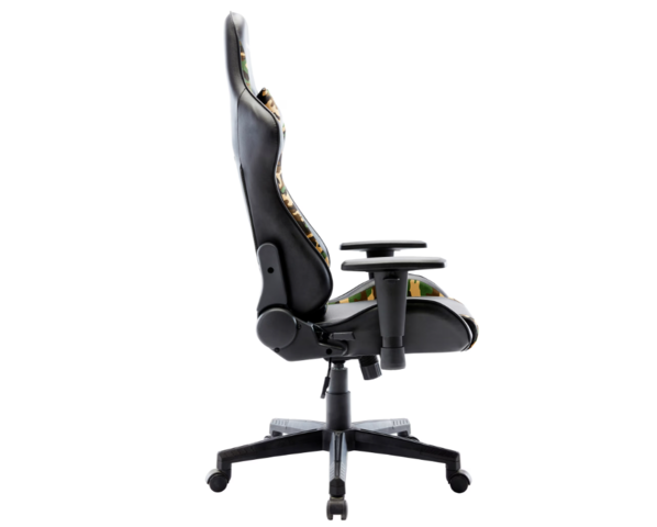 1364315-2 Gaming chair – Piranha Bite, black/green camo, adjustable armrests and tilt mechanism