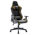 1364320-3 Gaming chair – Piranha Bite, black/green camo, adjustable armrests and tilt mechanism