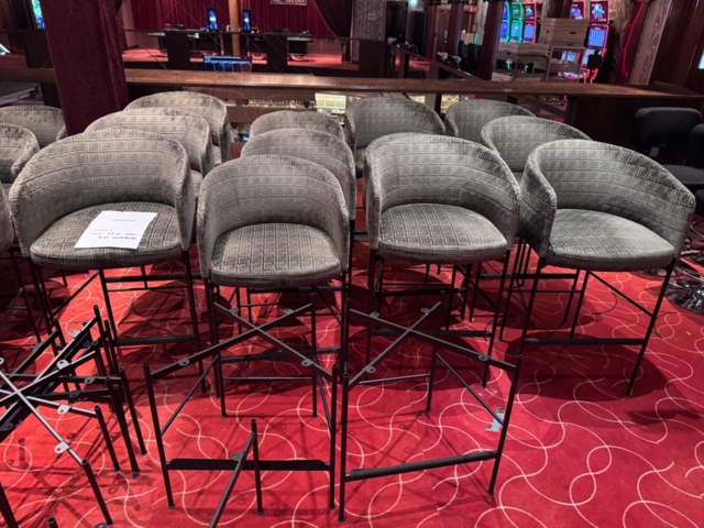 Bar stools in fabric, different heights, Adea - 12pcs - PS Auction - We ...