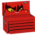 1366679-2 Toolbox with trolley – Teng Tools, 6 drawers, carrying handle, wheel stand