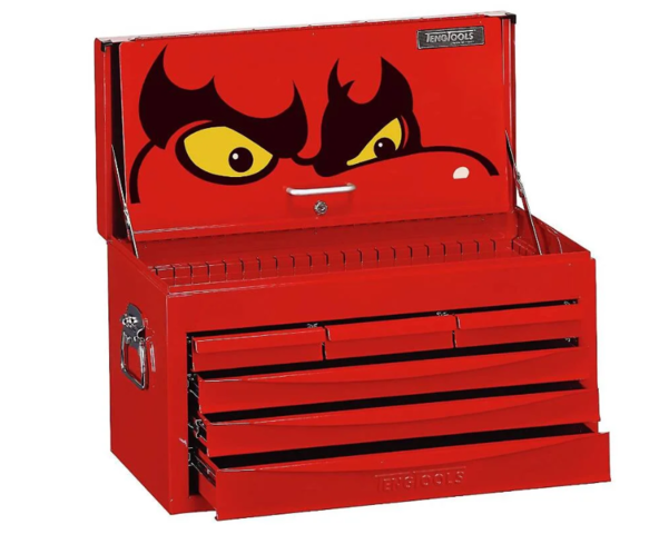 1366679-2 Toolbox with trolley – Teng Tools, 6 drawers, carrying handle, wheel stand