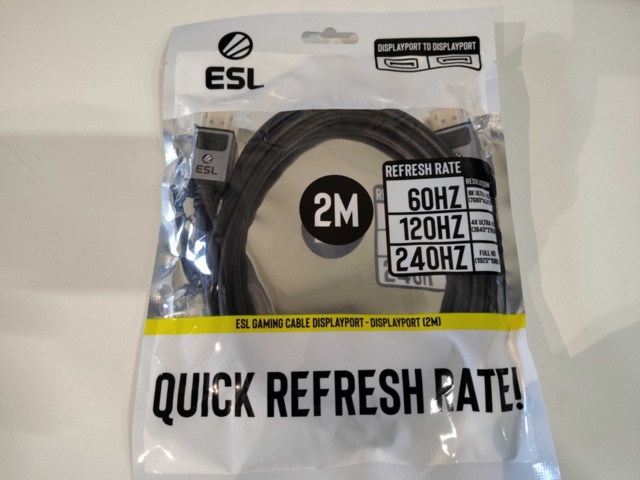 1367298-2 Kabel displayport, 10 st - ESL Gaming, 2 meter