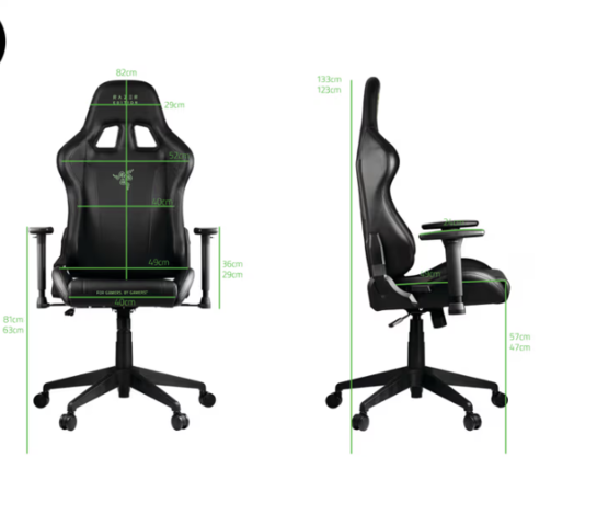 1368971-3 Gaming chair - Razor Tarok Essentials, black/green