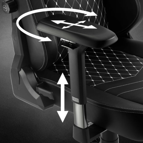 1369001-4 Gaming chair - Zen Saga, leather, adjustable lumbar support and 4D armrests