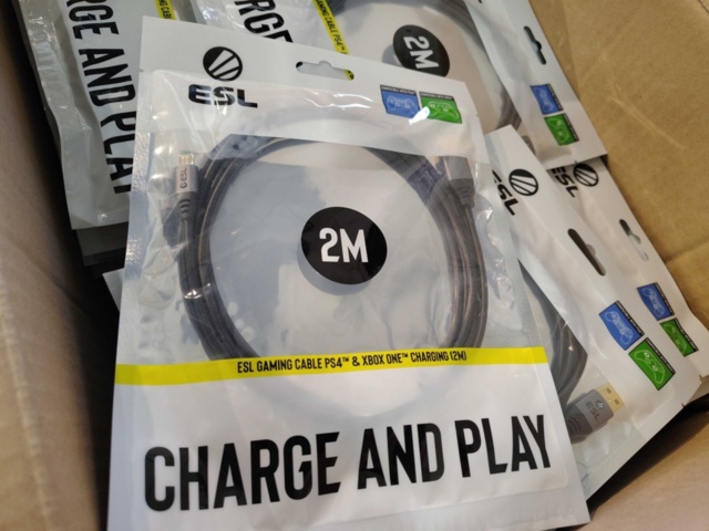 1369120-2 Laddningskabel Micro-USB till USB, 20 st - ESL Gaming, 2 meter