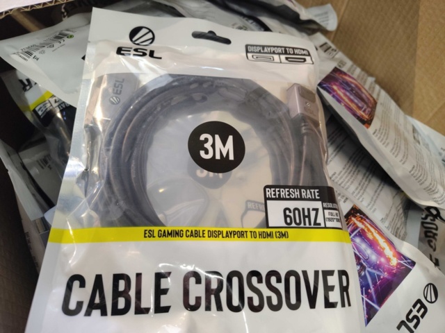 1359737-2 Kabel DisplayPort till HDMI, 20 st - ESL Gaming, 3 meter