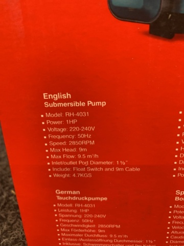 1370588-6 Submersible pump RH-0431 - Ronix Tools