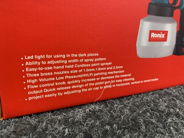 1370601-5 Battery-powered paint sprayer 8604 - Ronix Tools