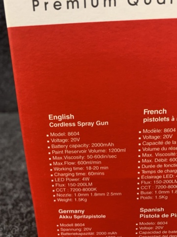 1370601-7 Battery-powered paint sprayer 8604 - Ronix Tools