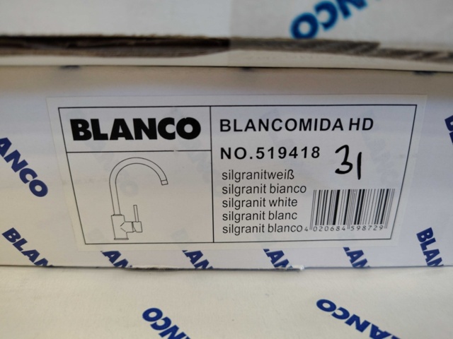 1369380-2 Kitchen faucet - Blanco Mida, silgranit white, single-lever faucet