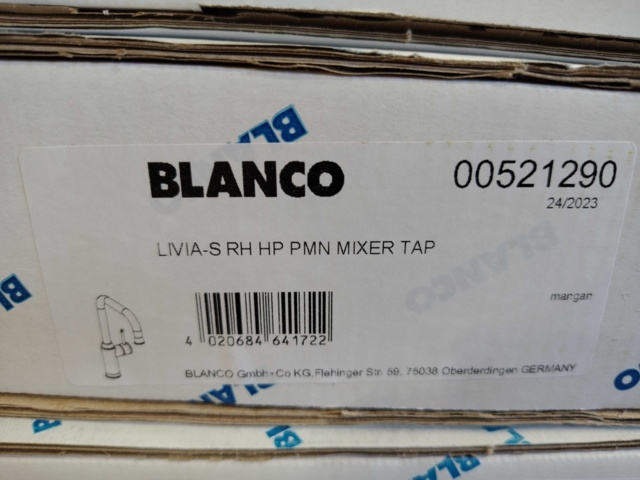 1369385-2 Kitchen faucet - Blanco Livia S, dark oxide, single-lever mixer with hand shower