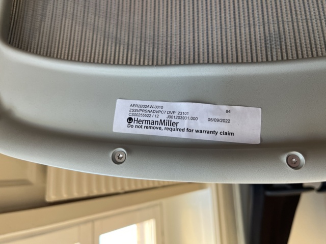 1303717-7 Office chair, Herman Miller 'Aeron'