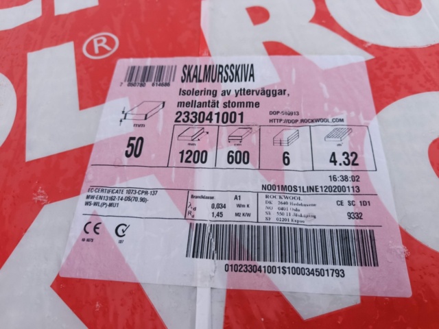1331484-3 Parti med Skalmurskiva Rockwool 50