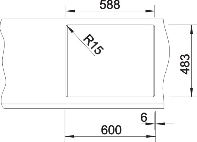 1369407-4 Sink - Blanco Tipo 6, stainless steel